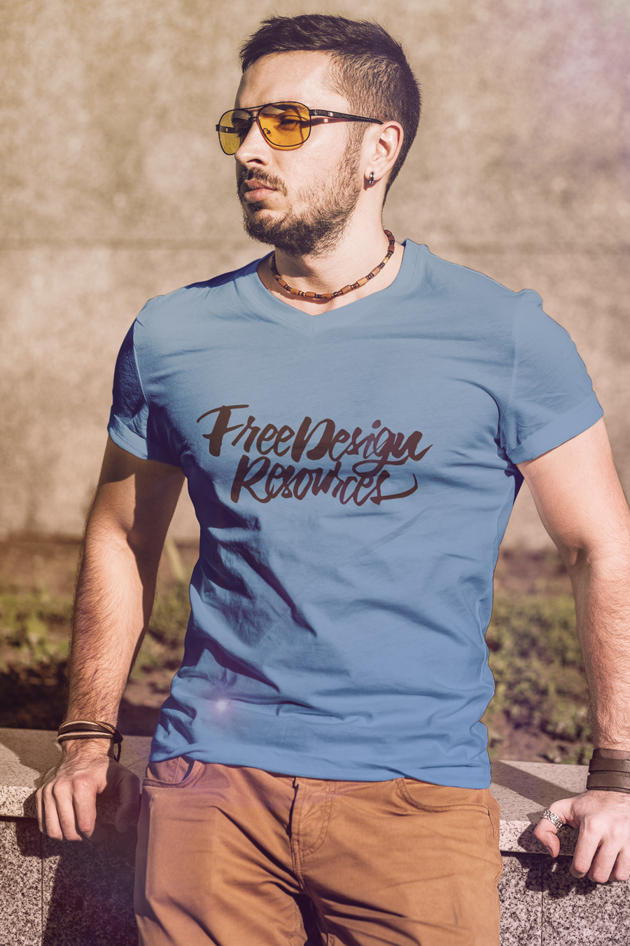 男士T恤模型PSD贴图模板T-shirt Fashion M