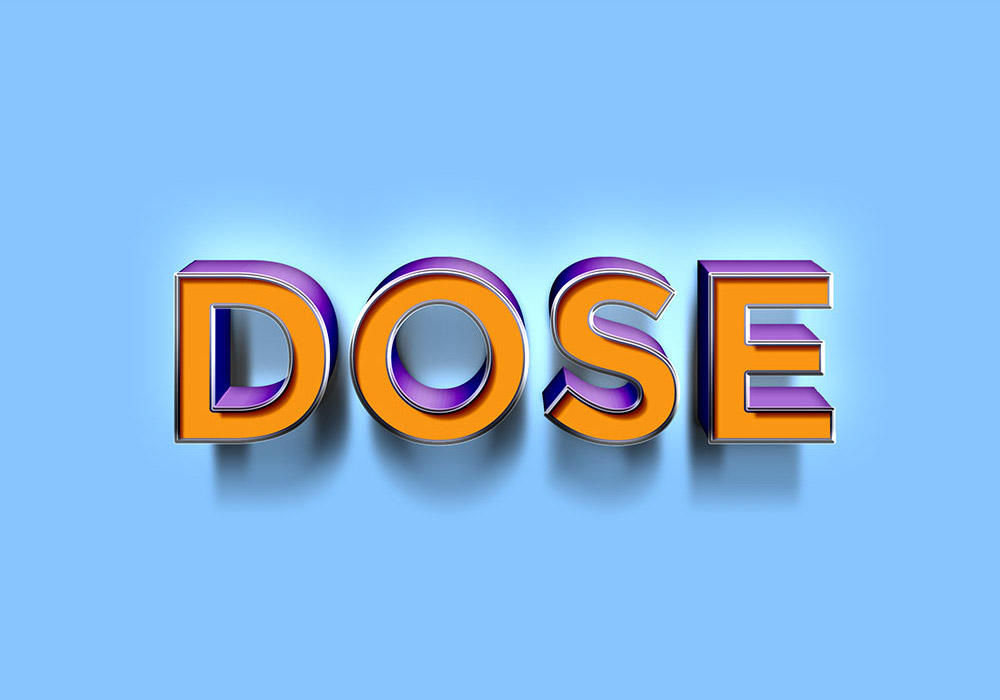 Dose Text Effect PSD #001