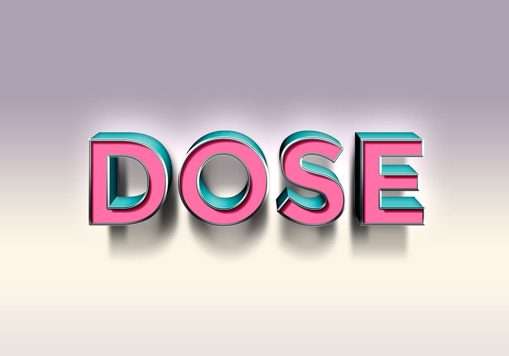 Dose Text Effect PSD #001
