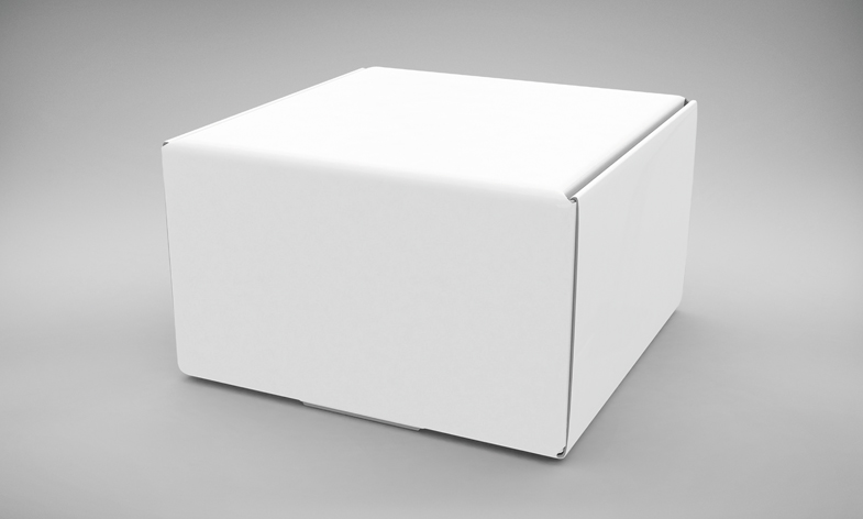 纸盒模型PSD贴图模板Square Box Mockup V