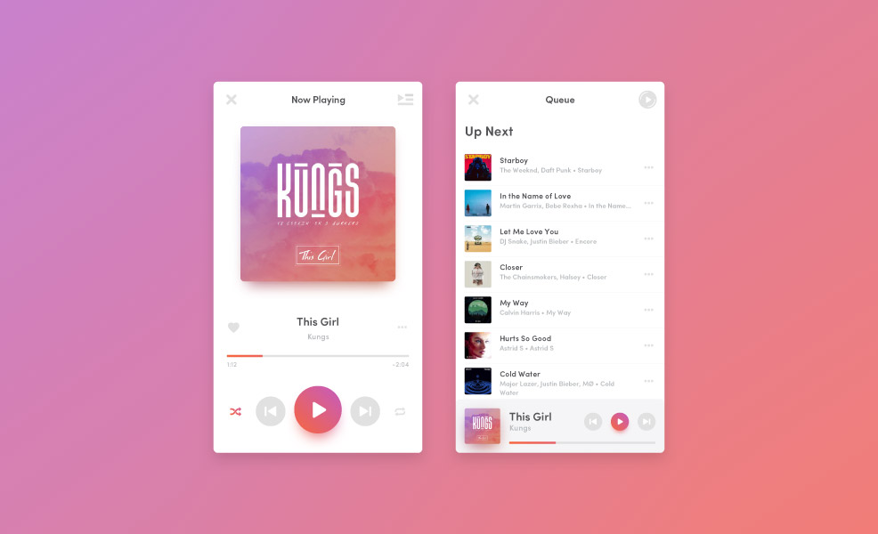 Music Player Daily UI #028 每日U