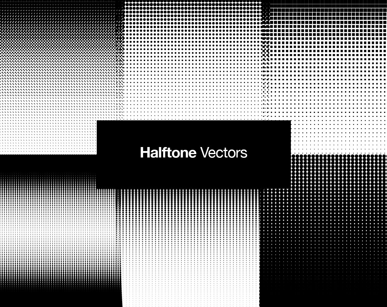 半色调图案矢量纹理素材 Halftone Pattern T