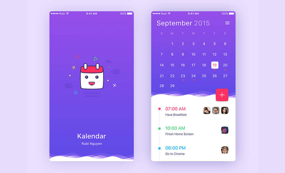 Kalendar App Concept Daily UI