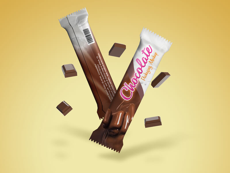 巧克力包装模型PSD贴图模板Chocolate Packag