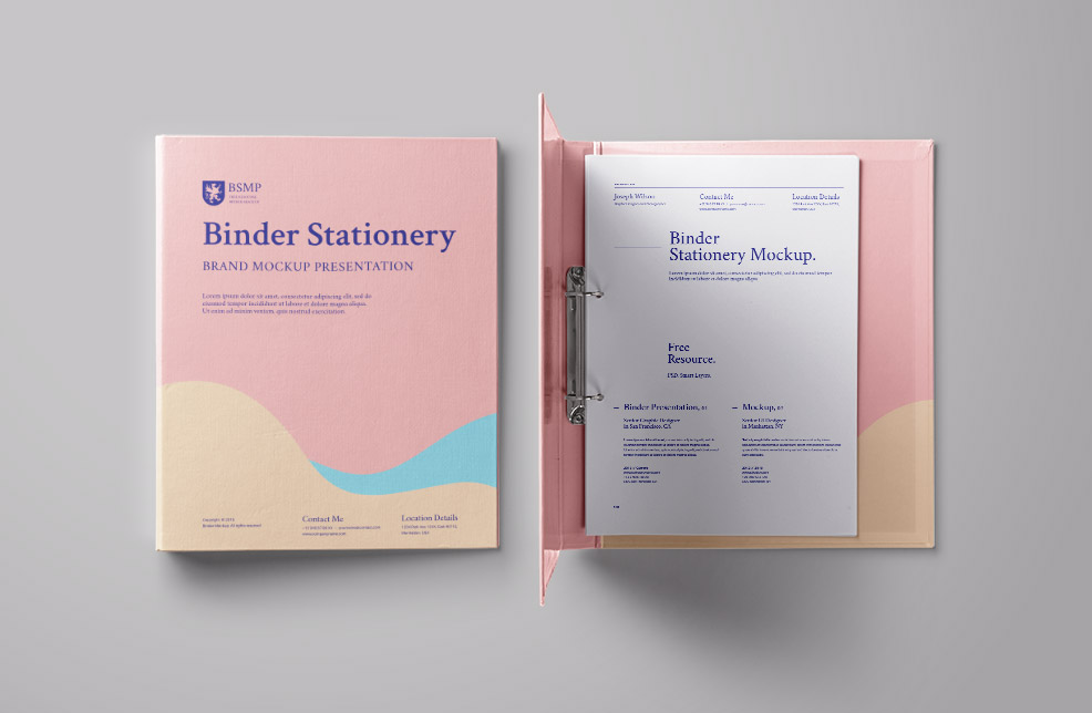 活页文件夹模型PSD贴图模板Psd Ring Binder