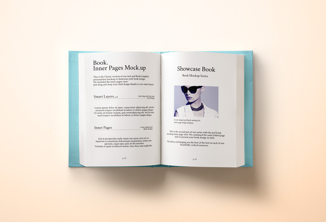精致书籍模型PSD贴图模板Psd Hardback Book