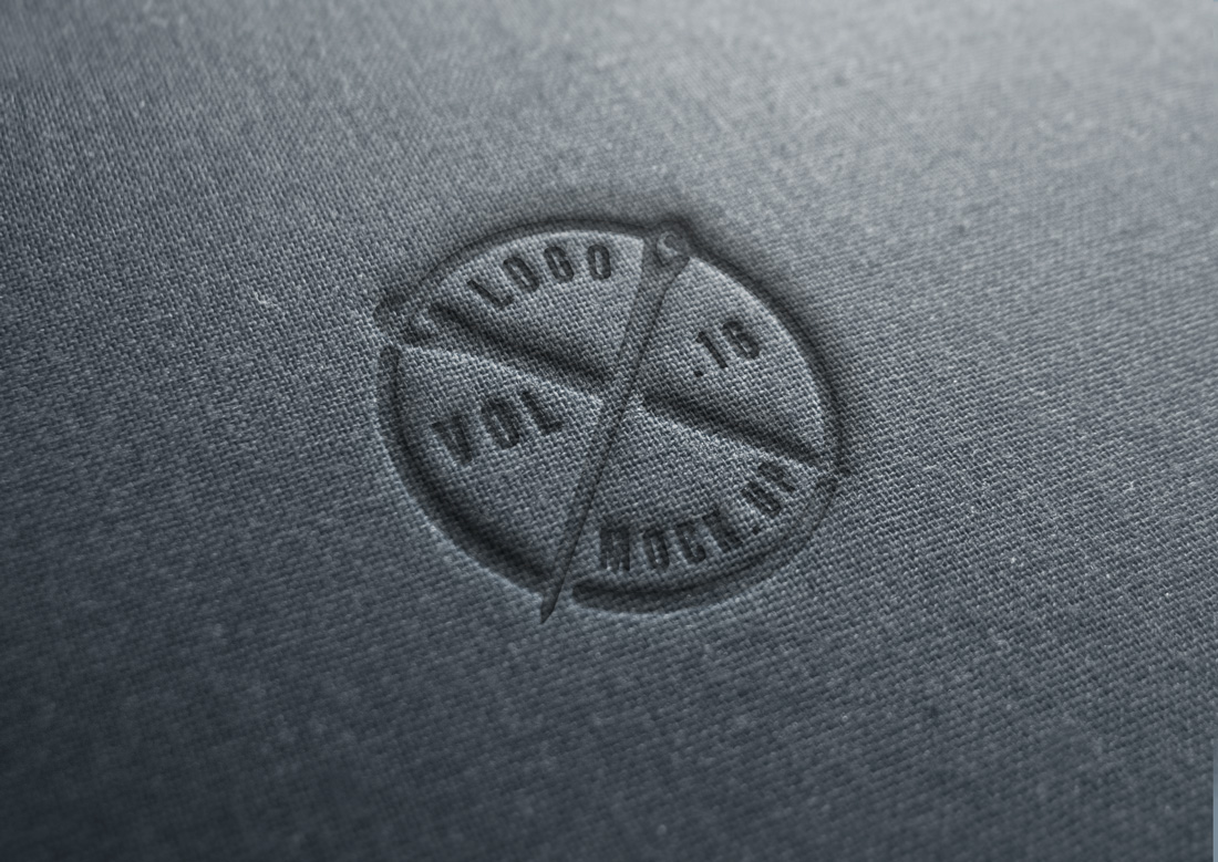 纺织亚麻标志logo贴图PSD贴图模板Linen Logo