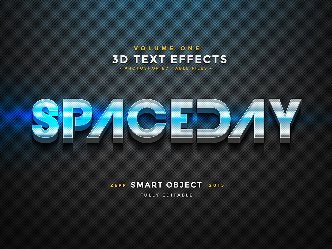 PS三维立体字动作 PS字体动作 多款3D Text Eff