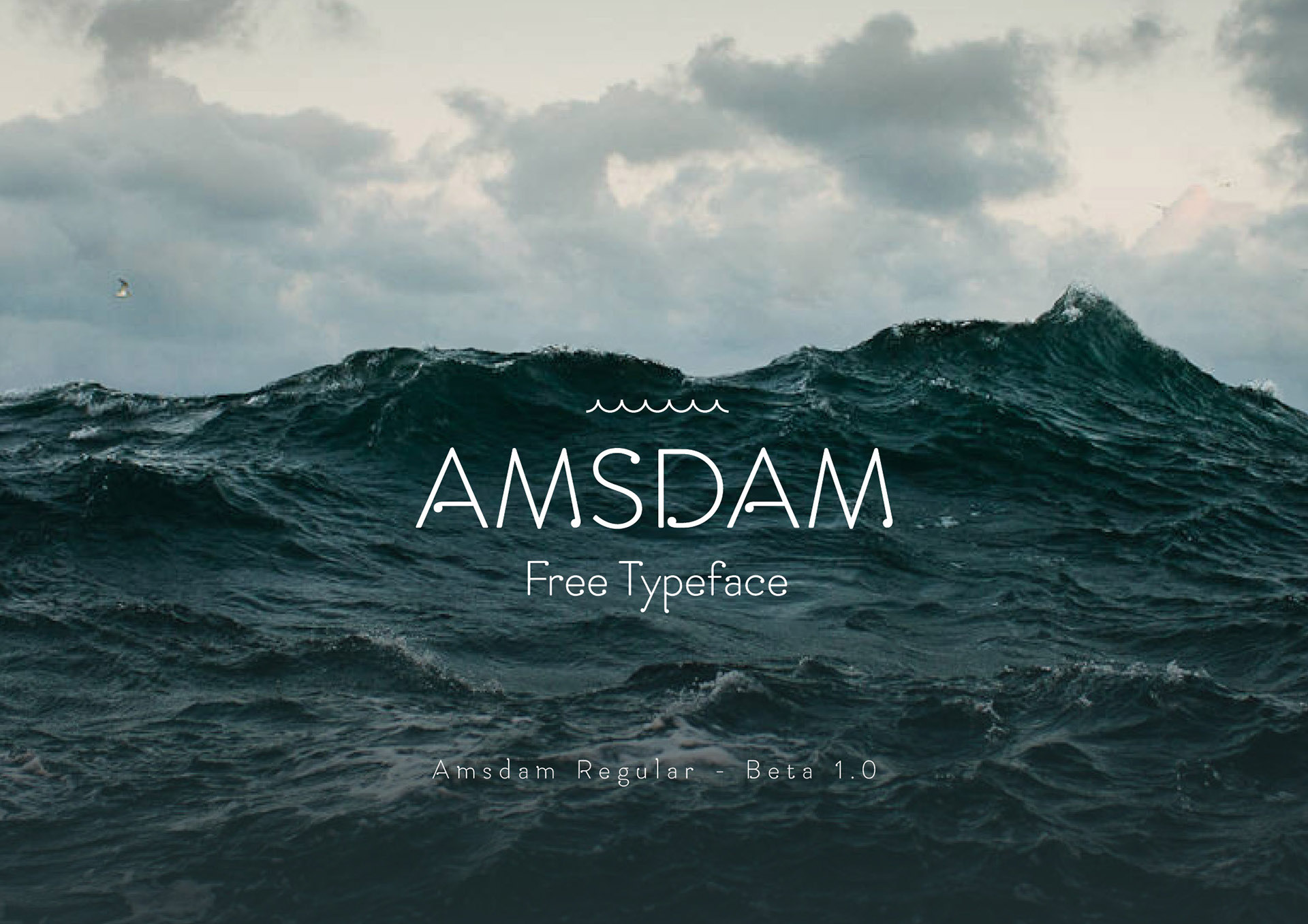 一款创意时尚装饰英文字体Amsdam Typeface FR