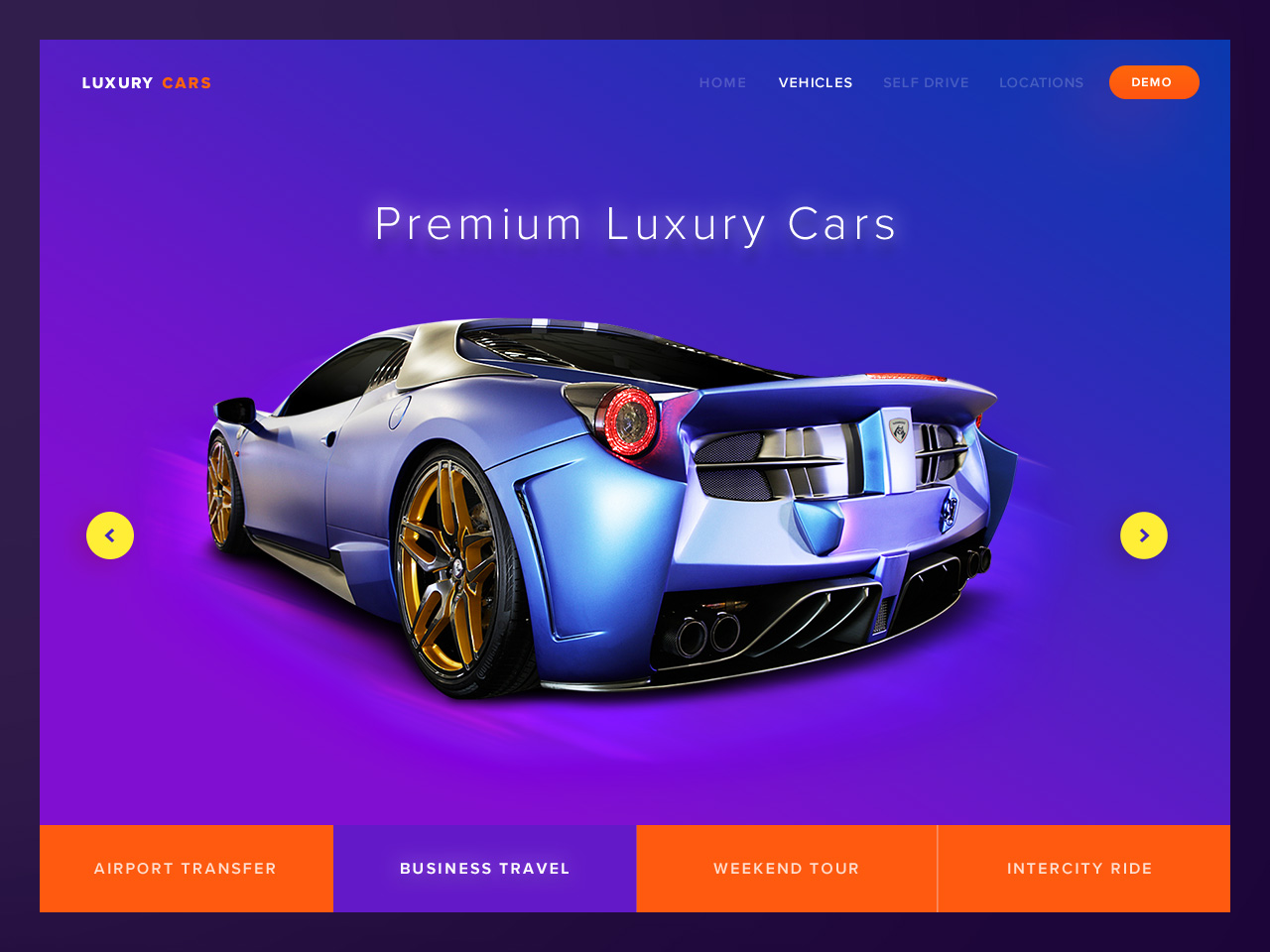 Luxuray Cars Landing Page Dail