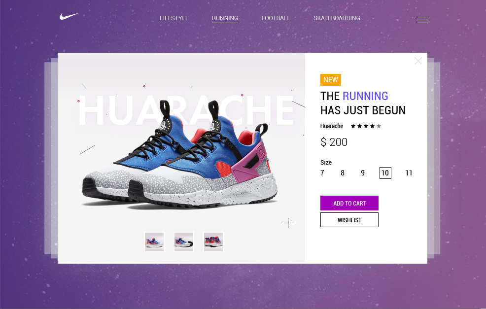 Nike Sneaker Product Daily UI