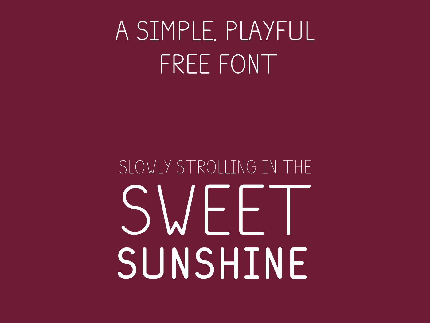 一款纤细圆润英文字体Plum - Fun Free Font