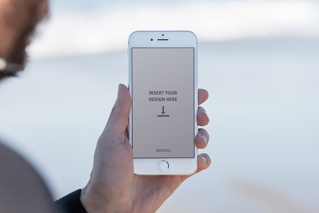iPhone6实体模型PSD贴图模板24 Fresh iPh