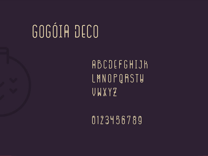 可爱水果图形英文字体GOGOIA free font