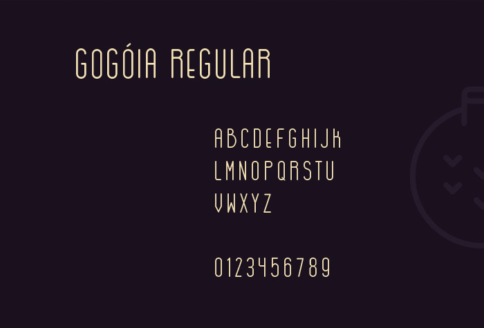 可爱水果图形英文字体GOGOIA free font