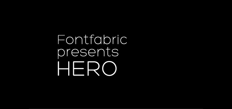 一款纤细无衬线英文字体HERO Free Font