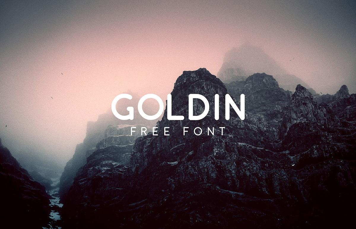 一款衬线大写英文字体Goldin Free Font