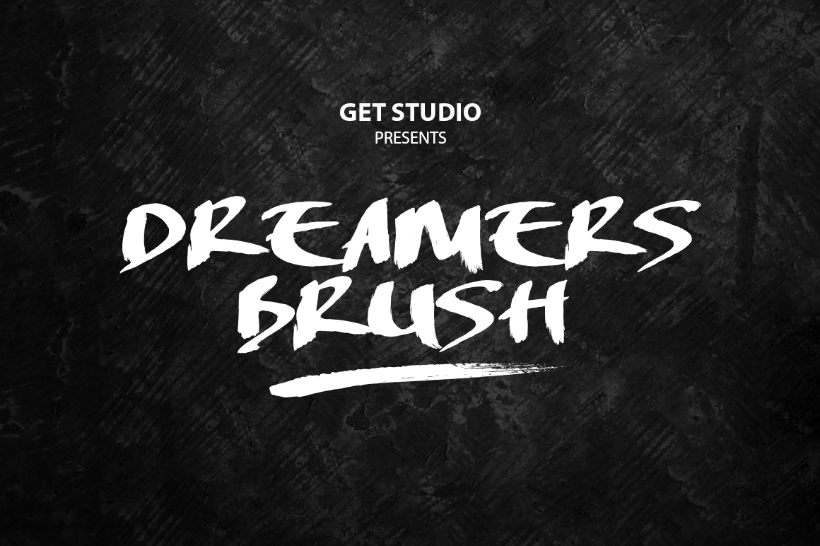 手绘笔刷英文字体Dreamers Brush – Free