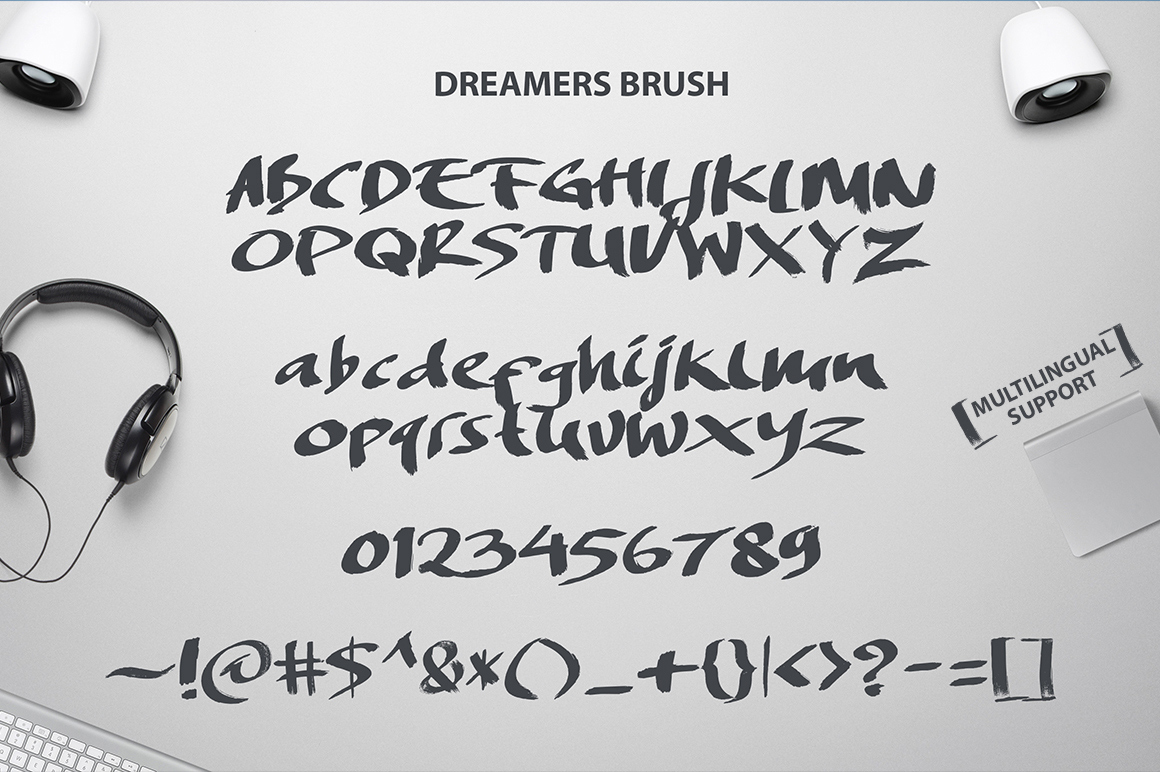 手绘笔刷英文字体Dreamers Brush – Free