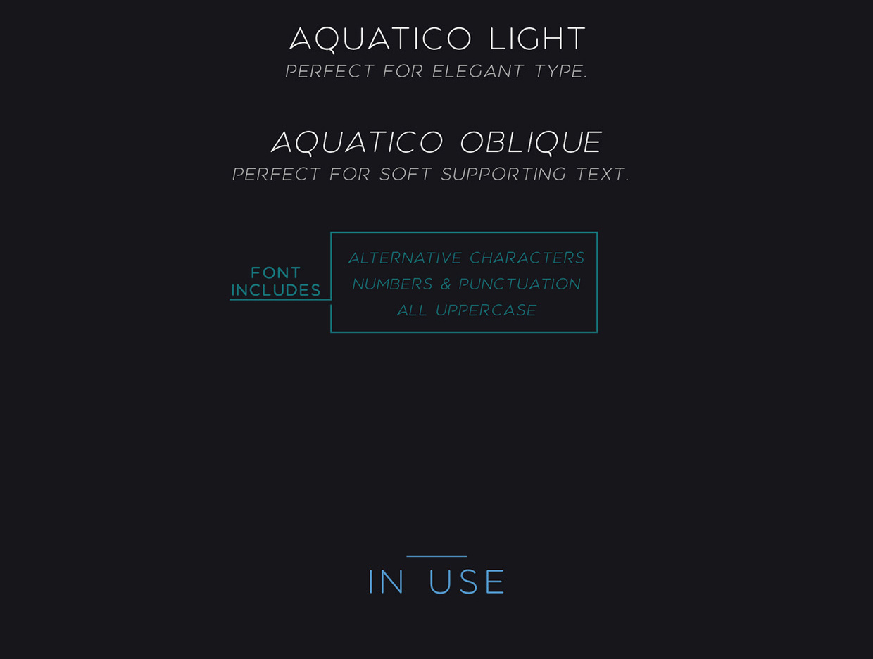 创意装饰英文字体Aquatico Free Font