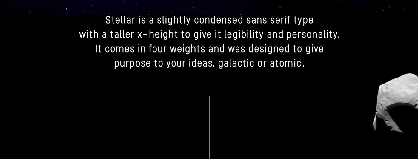 纤细无衬线英文字体Stellar Font