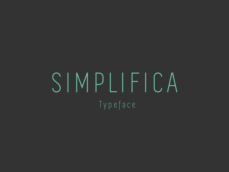 纤细无衬线英文字体Simplifica Typeface F