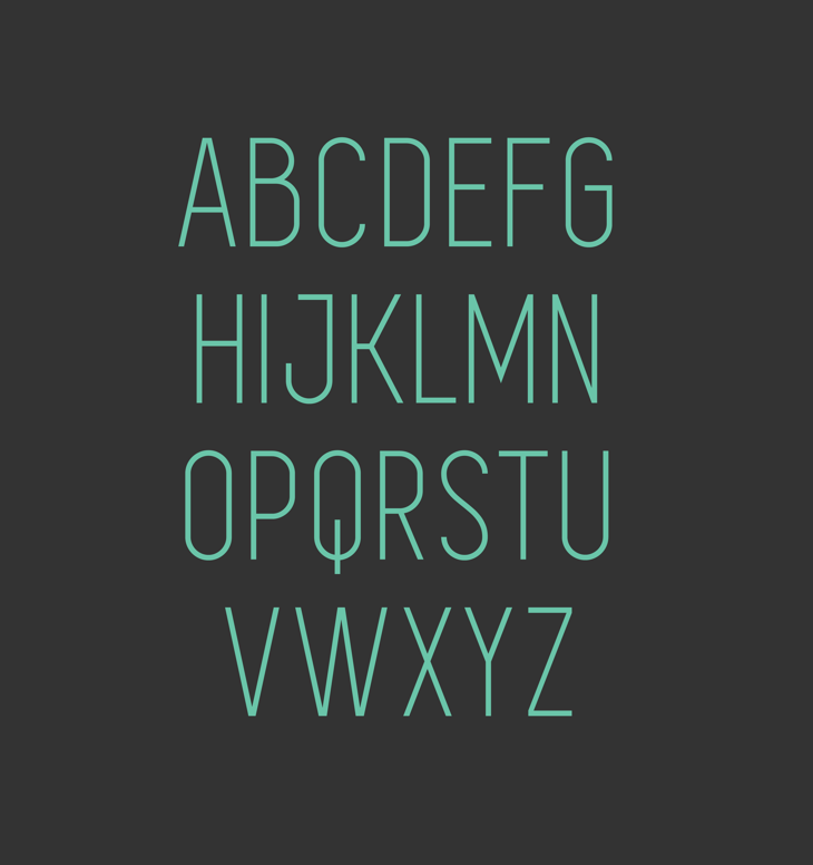 纤细无衬线英文字体Simplifica Typeface F