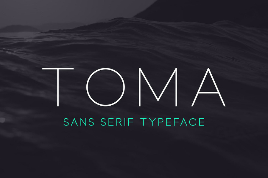 细线斜体英文字体Toma Sans – Regular