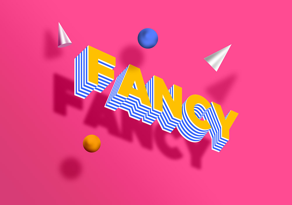 3D立体字体特效Fancy Text Effect PSD