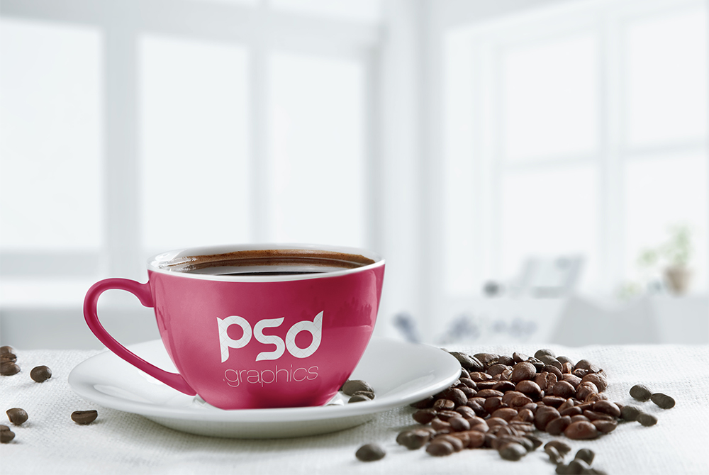 陶瓷咖啡杯模型PSD贴图模板Coffee Cup Mocku