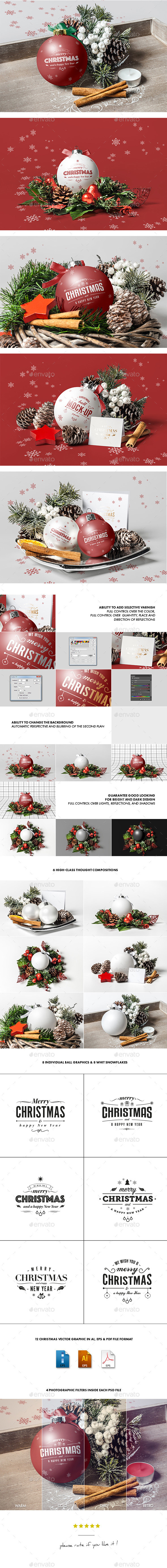 Christmas Ball Mock-up 2圣诞样机