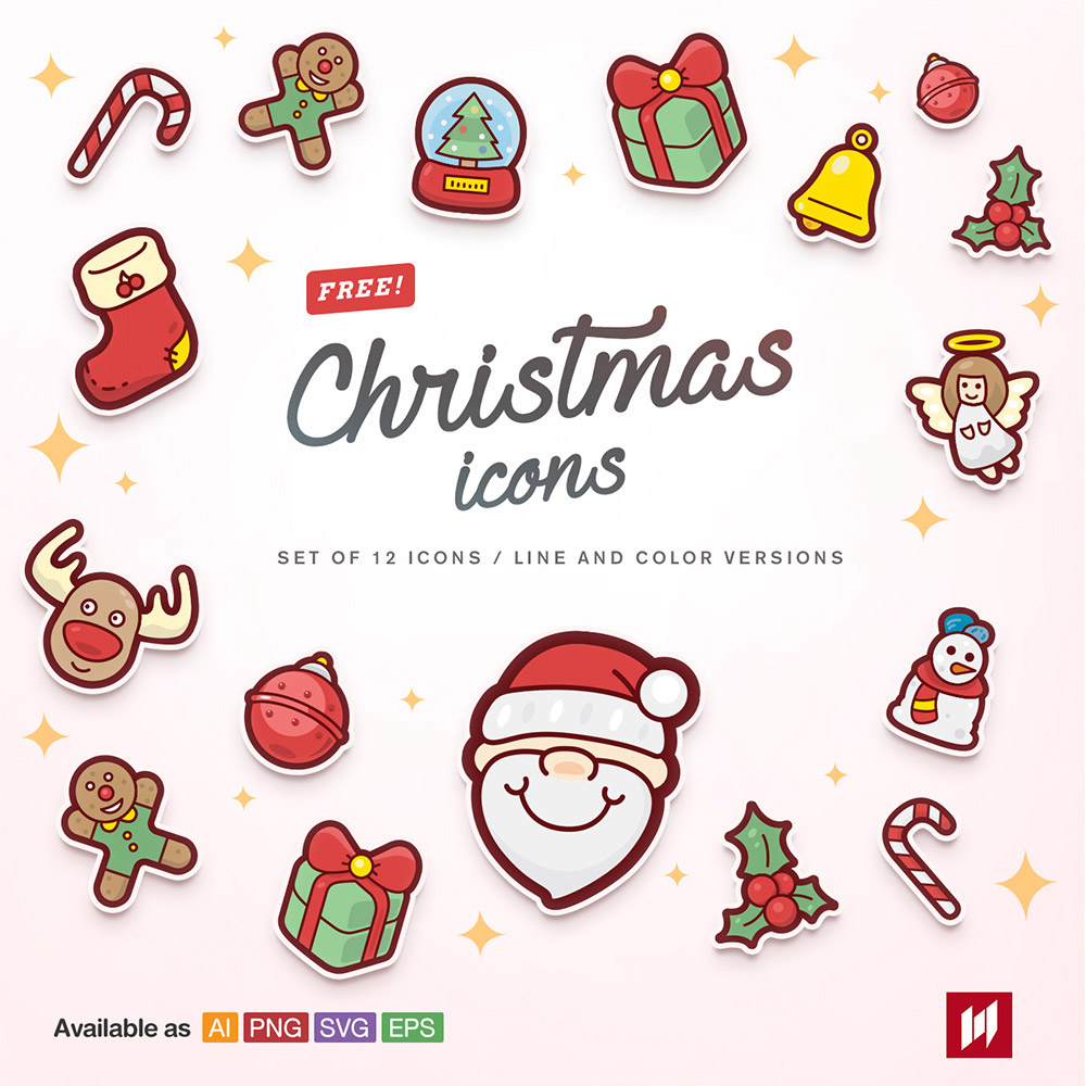 Christmas Icon Set 分享一组免费圣诞图标