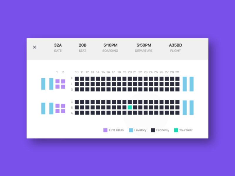 Boarding Pass concept Daily UI