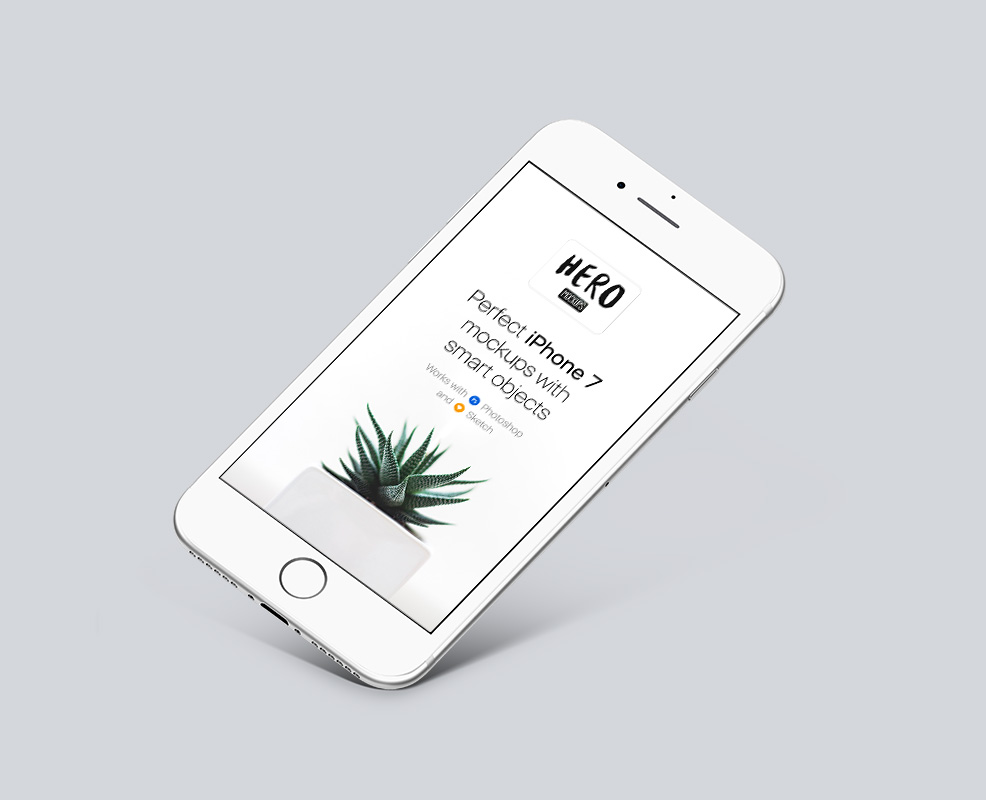 iPhone7手机模型PSD贴图模板HERO iPhone