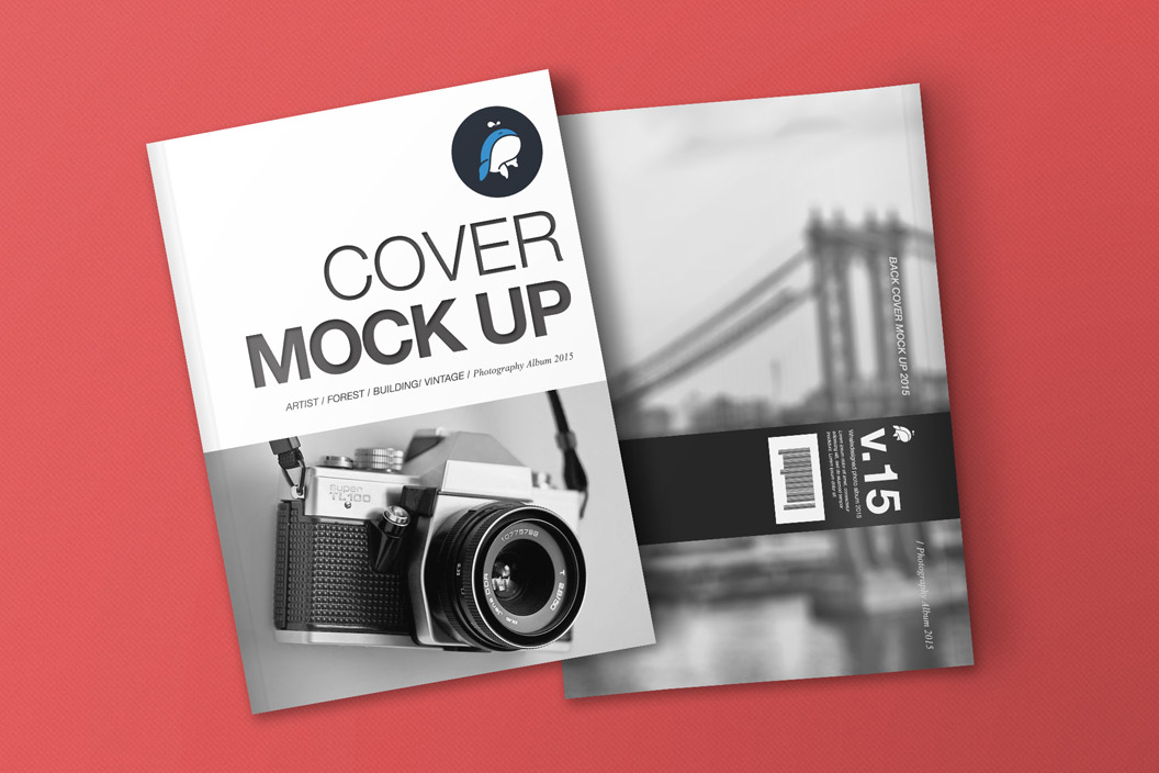 摄影书籍杂志模型PSD贴图模板Magazine + Cove