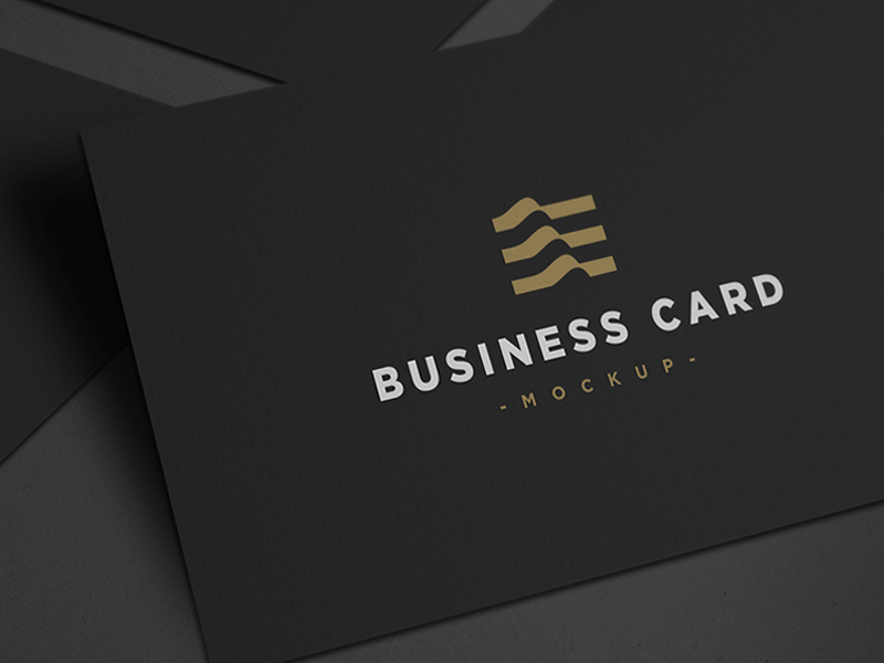 名片平铺模型PSD贴图模板Business Card Moc