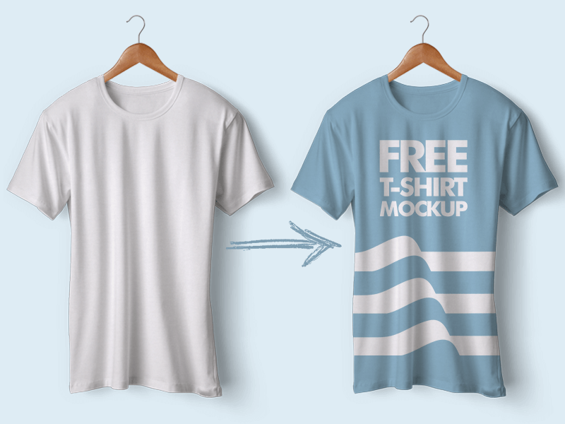 T恤模型PSD贴图模板T-Shirt Mockup PSD