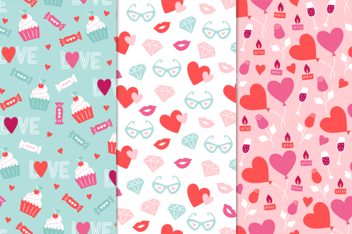 一批烘托节日气氛的图案 Valentine Patterns