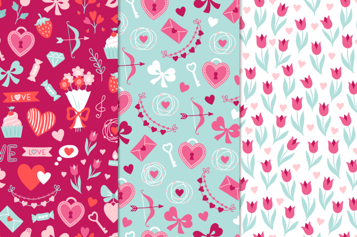 一批烘托节日气氛的图案 Valentine Patterns