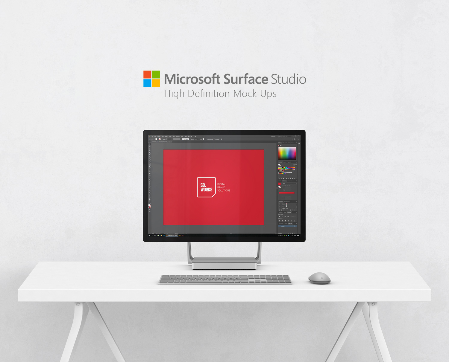 高质量电脑模型PSD贴图模板Microsoft Surfac