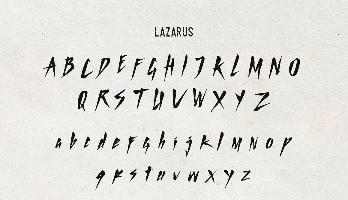 一款书法手写英文字体Lazarus