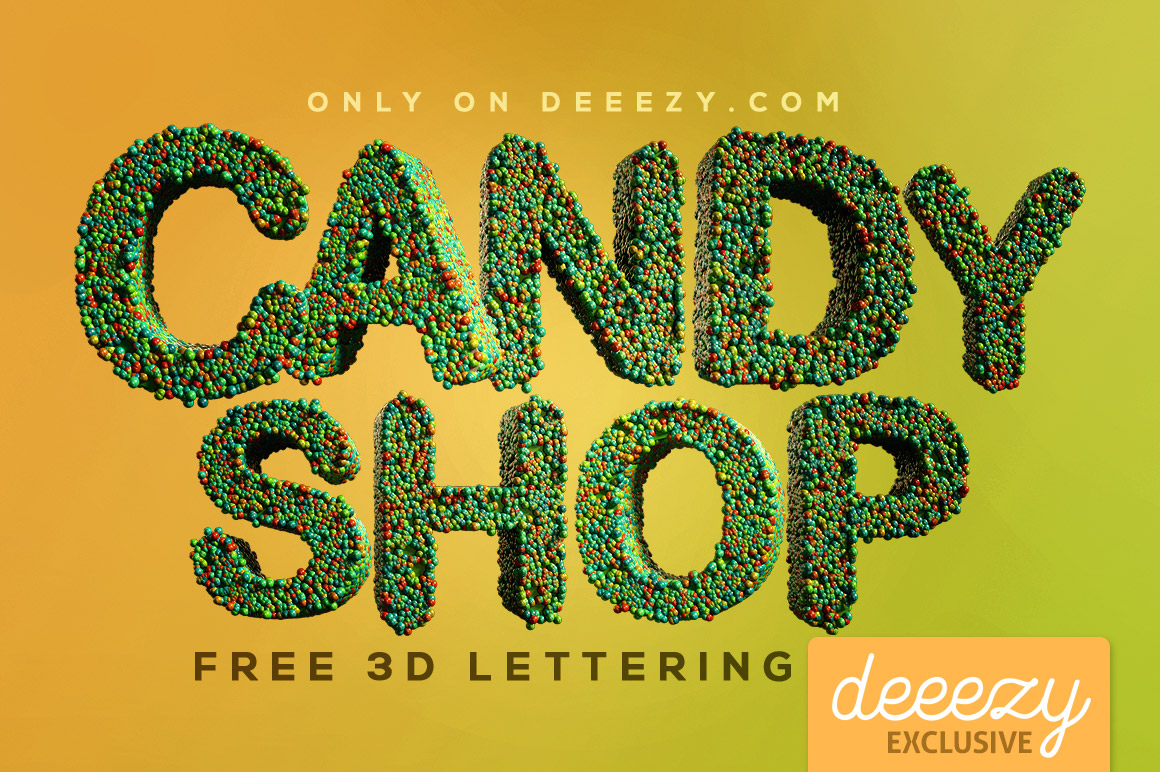 Candy Shop 3D Lettering Set 糖果