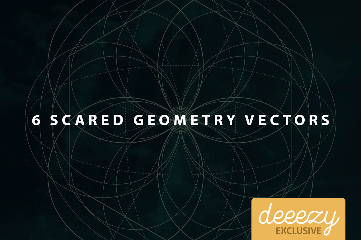 抽象线条元素6 Sacred Geometry Vector
