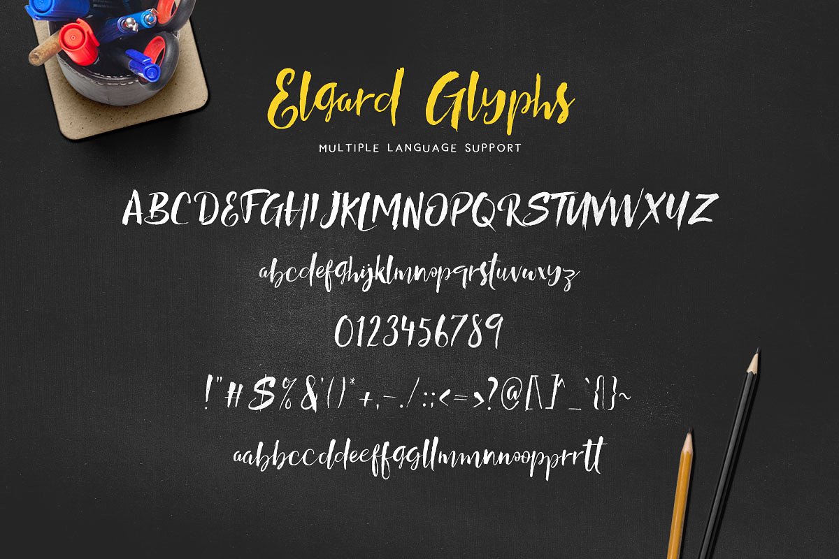 画笔笔刷效果英文字体Elgard