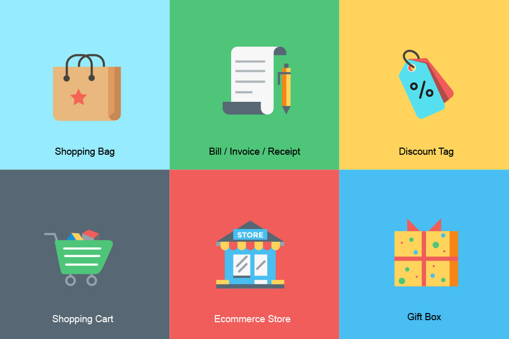 Ecommerce Icon Set Finance &am