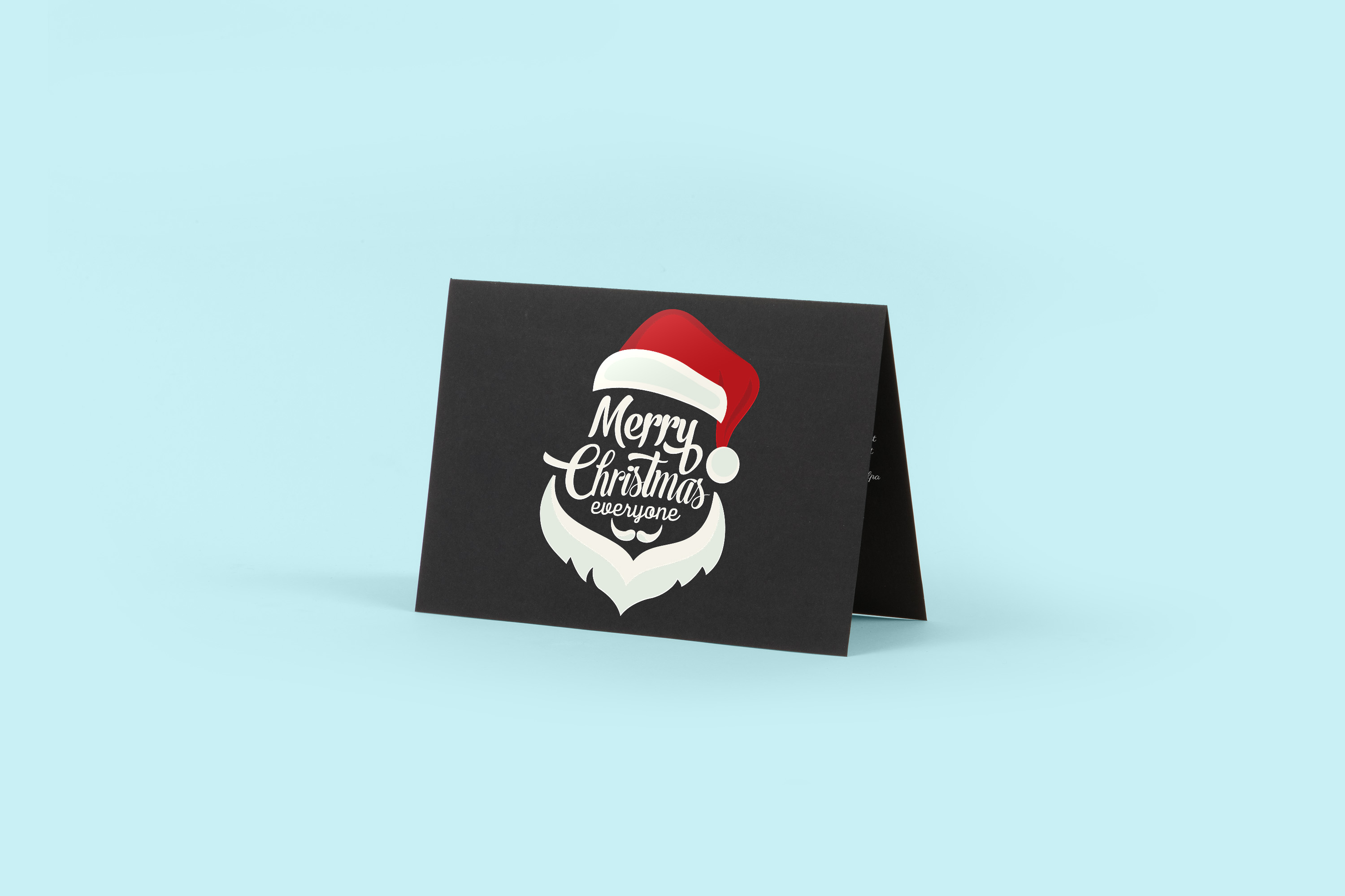 Black Greeting Card Mockup 黑色邀