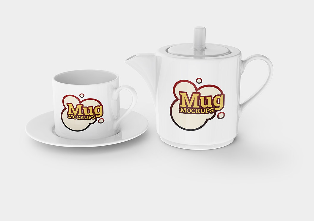 陶瓷杯模型PSD贴图模板Various Mug Mockup