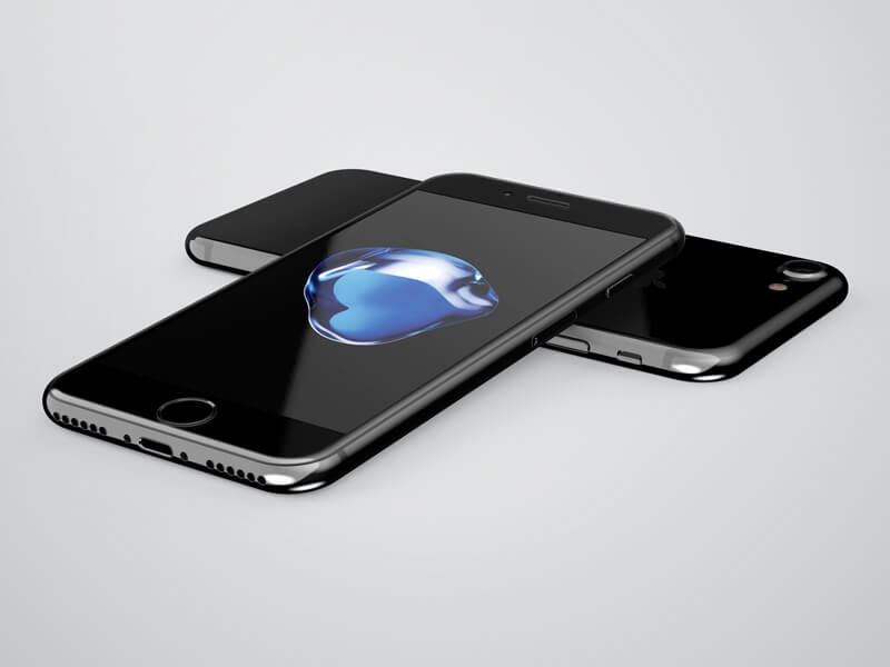 iPhone7和iPhone7plus手机模型PSD贴图模板