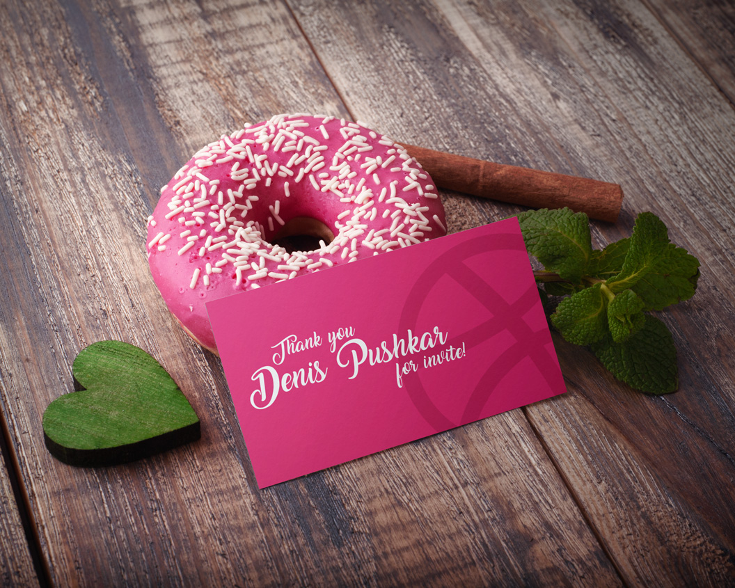 甜品行业名片模型PSD贴图模板Donut Business