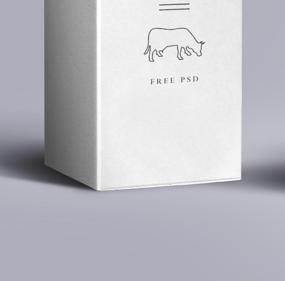 牛奶盒模型PSD贴图模板Milk Packaging Moc